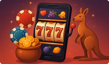 Slot on the phone kangaroo and coins